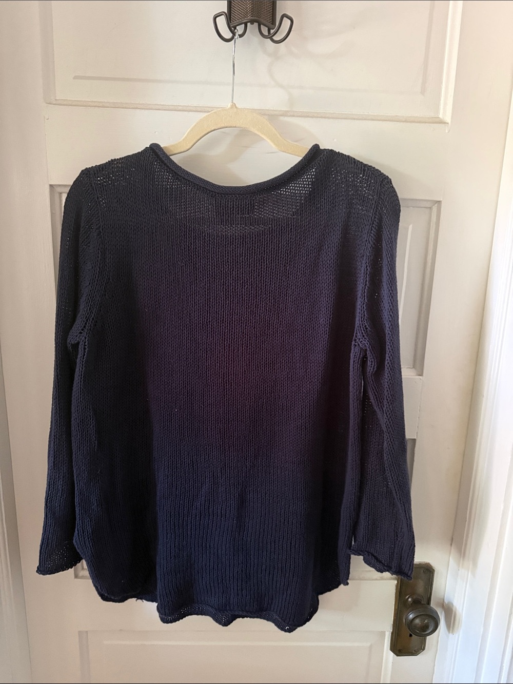 Wooden Ships Navy Sweater with Red Lobster Graphic - Picture 2 of 3